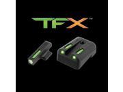 Truglo Brite Site TFX Pro Sight Fits Glock 42 and 43 Tritium Fiber Optic Day Night Sight 24 7 Brightness Orange Ri