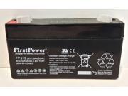 3 First Power FP613 6v 1.3ah SLA Battery F1 Terminal Pack of 3