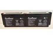(4) First Power 6v-9ah for Emerson NP7-6 (4) First Power 6v-9ah for Emerson NP7-6