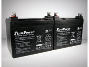 2 FirstPower 12v 33ah for Wheelchair Scooter Battery Replaces 33ah PS33 12D