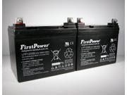 2 FirstPower 12v 33ah for Apollo 1550ETL Swing Gate Opener