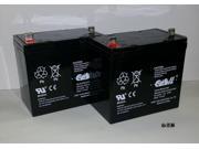 2 Casil 12v 55ah for ABEC TARGA 16 TARGA 18 SLA AGM Battery