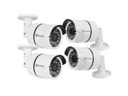 4 Pack Swann COCAM 1080FIXWB4 US 1080p Indoor Outdoor Day Night Fixed Lens Bullet Camera w 100 Night Vision White