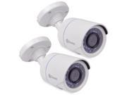 2 Pack Swann PRO T850 720p Indoor Outdoor Day Night Bullet Security Camera w 100 Night Vision White