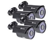 4 Pack Swann PRO 815 1080p Indoor Outdoor Day Night Bullet Security Camera w 100 Night Vision Black
