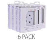 6 Pack Vivitar Infinite Audio Cassette Adapter Play Any Device w 3.5mm Jack On Your Cassette Player! White