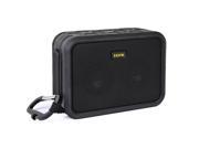 iHome IBN6B Wireless Bluetooth Portable Waterproof Stereo Speaker w 3.5mm Auxiliary USB Charging Carabiner