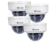 4 Pack Swann COSHD C1080x4 1080p Indoor Outdoor Dome Security Camera w 1000TVL 24IR LEDs 115 Night Vision White