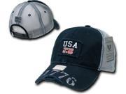 RapDom USA 1776 Great Lake Meshback Mens Snapback Cap [Navy Blue Adjustable]