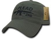 RapDom I Plead The 2nd Graphic Mens Cap [Olive Green Adjustable]