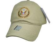 United States Army Logo Unstructured Mens Cap [Khaki Adjustable]