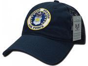 RapDom Air Force Round Logo Relaxed Trucker Mens Cap [Navy Blue Adjustable]