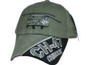 CH 47 Chinook Mens Cap [Olive Drab Green Adjustable]
