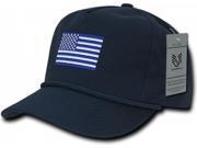 RapDom USA Flag 5 Panel Golf Mens Cap [Navy Blue Adjustable]