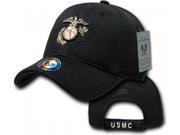 RapDom Marines Globe Anchor Military Mens Air Mesh Cap [Black Adjustable]