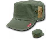 RapDom French Round Bill Mens Cadet Cap [Olive Green XL]