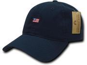 RapDom Small USA Flag Graphic Relaxed Mens Cap [Navy Blue Adjustable]