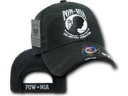 RapDom POW MIA Logo Embroidered Shadow Mens Cap [Black Adjustable]