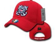 RapDom United States Coast Guard Military Mens Air Mesh Cap [Red Adjustable]