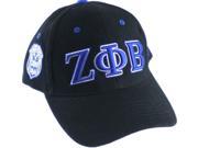 Zeta Phi Beta Sorority Inc. Low Profile Ladies Cap [Black Adjustable]