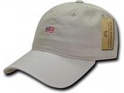 RapDom Small USA Flag Graphic Relaxed Mens Cap [Stone Adjustable]