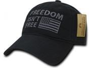 RapDom Freedom Isn t Free Graphic Relaxed Mens Cap [Black Adjustable]