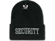 RapDom Security 3D Letters Military Law Cuff Beanie Cap [Black Grey Adult]