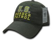 RapDom U.S. Border Patrol Relaxed Cotton Mens Cap [Olive Green Adjustable]