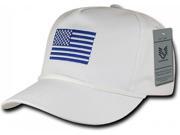 RapDom USA Flag 5 Panel Golf Mens Cap [White Adjustable]