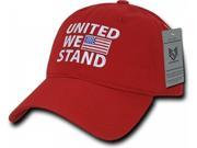 RapDom United We Stand USA Graphic Relaxed Mens Cap [Red Adjustable]