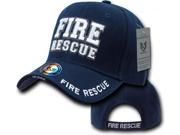 RapDom Fire Rescue Deluxe Law Enf. Mens Cap [Navy Blue Adjustable]