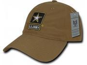 RapDom Army Star Military Relaxed Ripstop Mens Cap [Coyote Brown Adjustable]