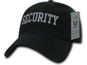 RapDom Security Relaxed Cotton Mens Cap [Black Adjustable]