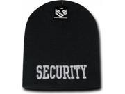 RapDom Security Public Safety Short Knit Beanie Cap [Black Adult]