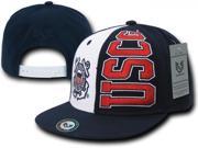 RapDom Coast Guard USCG 2 Tone Stack Up Mens Snapback Cap [Navy Blue White Adjustable]