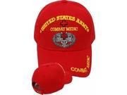 US Army Combat Medic Shadow Mens Cap [Red Adjustable]