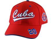 Cuba Latin Legacy S2 Mens Baseball Cap [Red Adjustable]