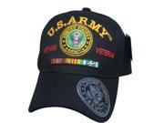 U.S. Army Vietnam Veteran Ribbon Mens Cap [Black Adjustable]