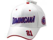 Dominican Republic Dominicana Latin Legacy S2 Mens Baseball Cap [White Adjustable]