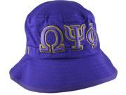 Omega Psi Phi Embroidered Bucket Hat [Purple L XL]