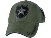 2nd Infantry Division Tonal Color Insignia Mens Cap [Olive Drab Green Adjustable]