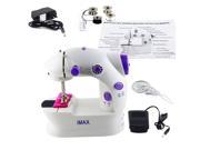 IMAX Lss 202 Enhanced Type Mini Sewing Machine Double Thread Speed Household Desktop White Purple