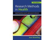 Research Methods in Health Investigating Health and Health Services