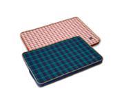 Life@pp Elastic Breathable Dog Cat Pet Bed Sleeping Mat Joint Relief Hyperatmos Fiber Washable Zippered Cover in 2 Sided Plaid Solid Color Design 2 Pack Large
