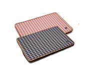 Life@pp Elastic Breathable Dog Cat Pet Bed Sleeping Mat Joint Relief Hyperatmos Fiber Cushion Pad with Washable Zippered Cover in 2 Sided Plaid Solid Color Desi
