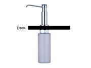 JUSTIME Deck Mounted Soap Dispenser Brass Euro Contemporary Style 12 Ounce Chrome Finish
