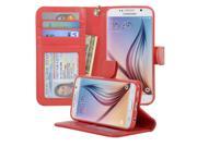 Navor Premium Flip Wallet Case for Samsung Galaxy S6