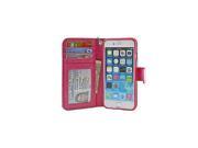 4.7 inch iPhone 6 Folio PU Leather Wallet Case Navor Hot Pink