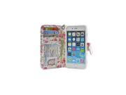 4.7 inch iPhone 6 Folio PU Leather Wallet Case Navor Rose