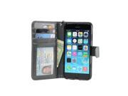 NAVOR® Protective Flip Wallet Case for iPhone 6 6S [4.7 Inch] Grey
